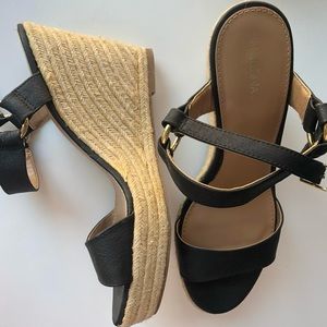 Merona Black Espadrille heel sandal